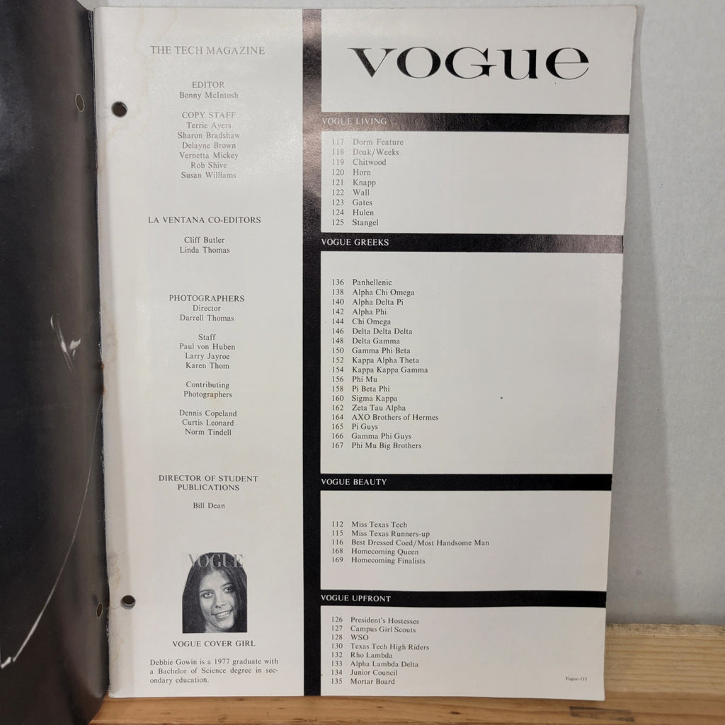 VINTAGE Vogue The Texas Tech Magazine 1976-1977
