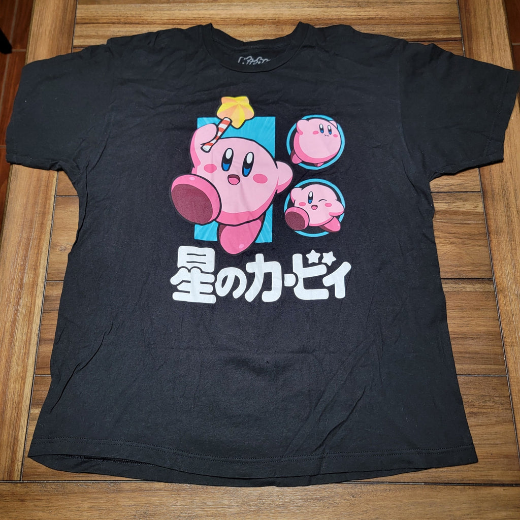 Kirby Black Unisex Tee "Kirby Of The Stars" - Size XL