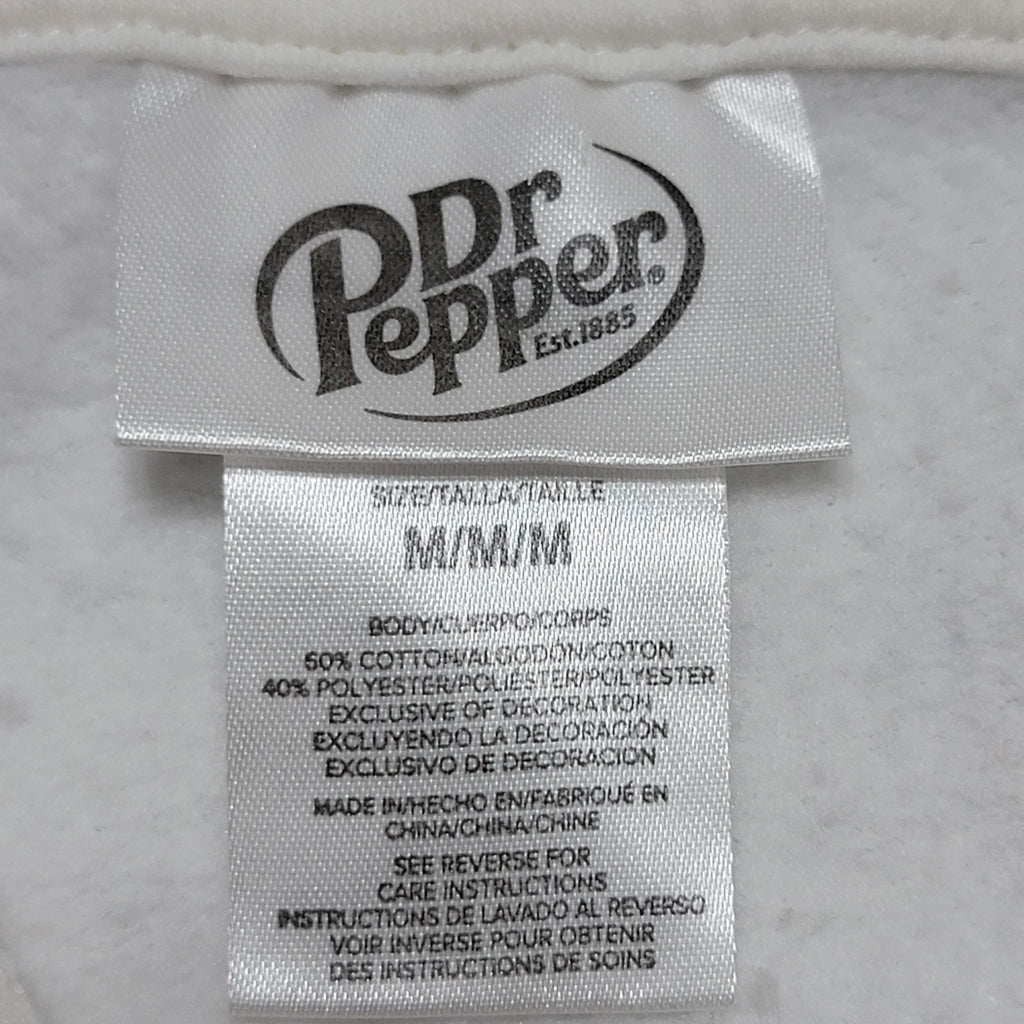 Dr. Pepper White Unisex Oversized Hoodie "Est. 1885" - Size Medium