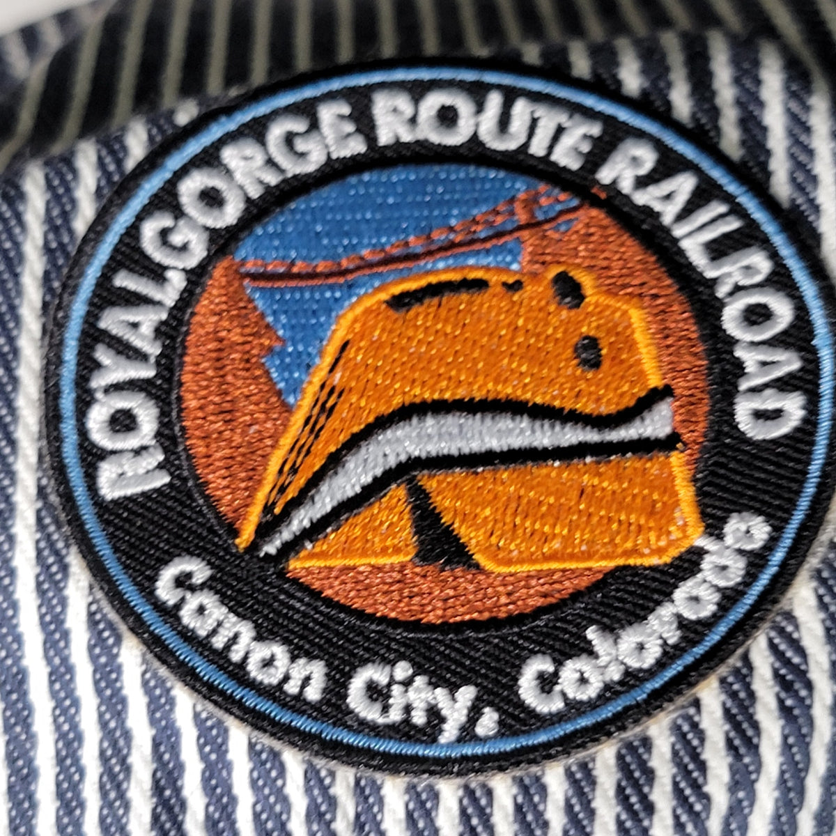 Royal Gorge Route Railroad Striped Train Conductor Hat - NWT