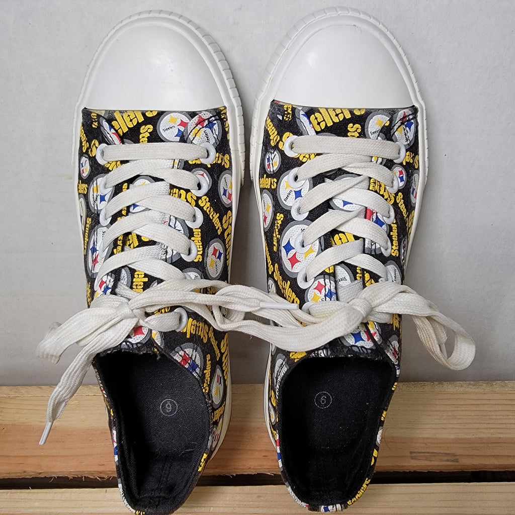 Foco Pittsburg Steelers Low Top Skater Shoes - Size Women's 6
