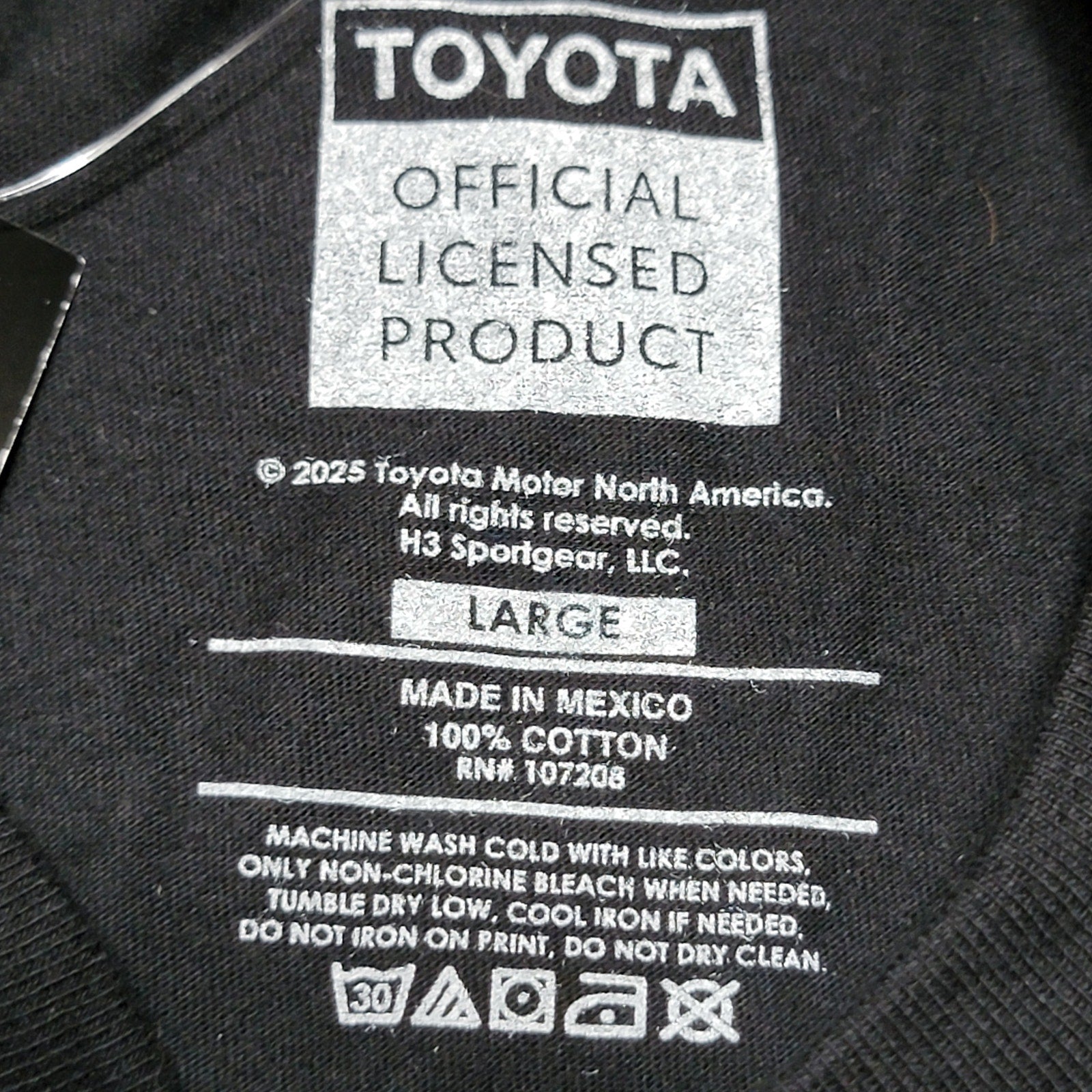 Toyota Official Black Unisex Tee (Spencer's) "Toyota Supra" - Size Large NWT