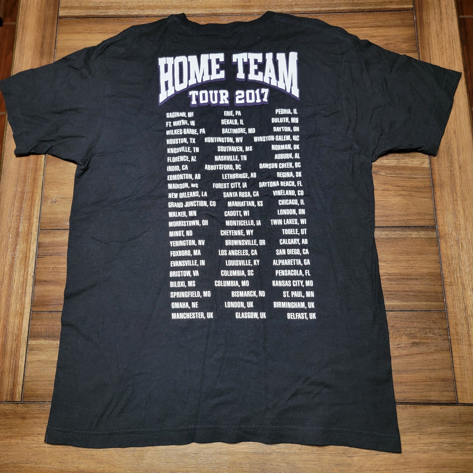 Thomas Rhett "Home Team" Tour 2017 Black Unisex Tee - Size Large