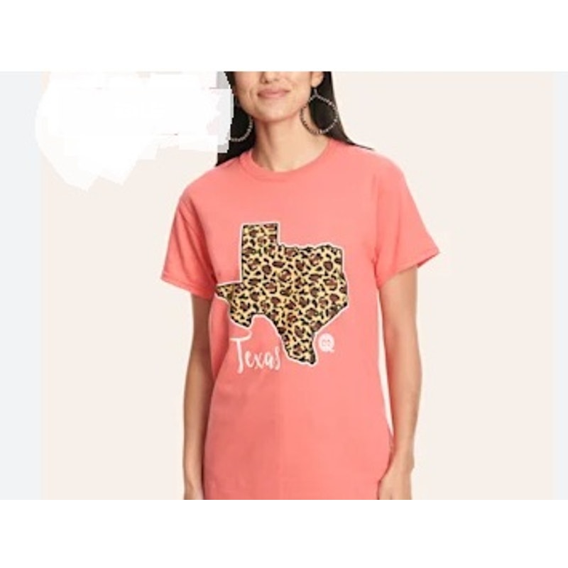 Girlie Girl Originals Salmon Tee Texas Animal Print - Size Large