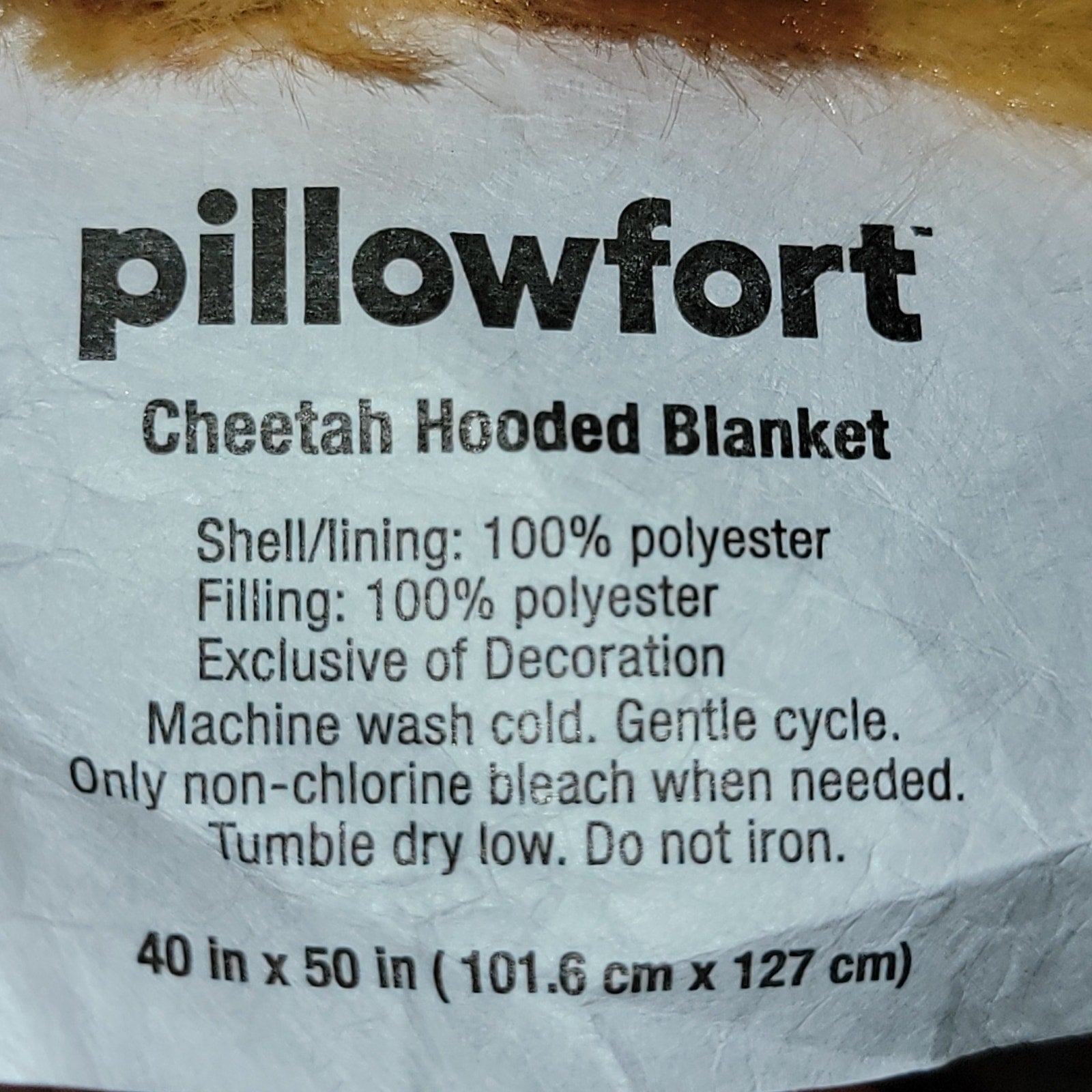 Pillowfort Kids Orange Hooded Cheetah Blanket - 39" x 50"