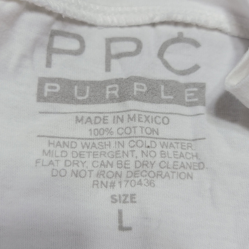Taylor (Swift) For President 2024 White Crop Distressed Tee - Size Junior Large
