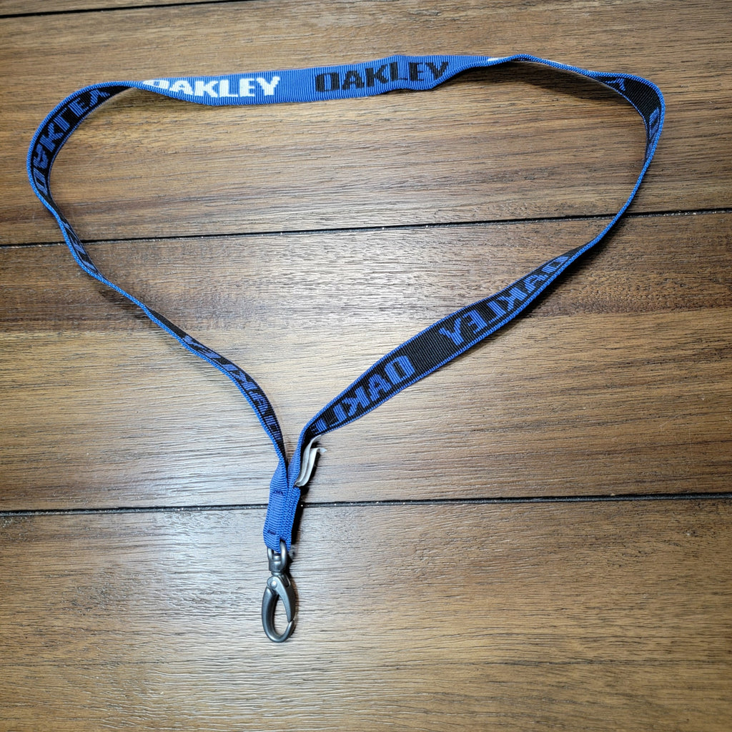 Oakley Blue & Black Lanyard w/ Clip