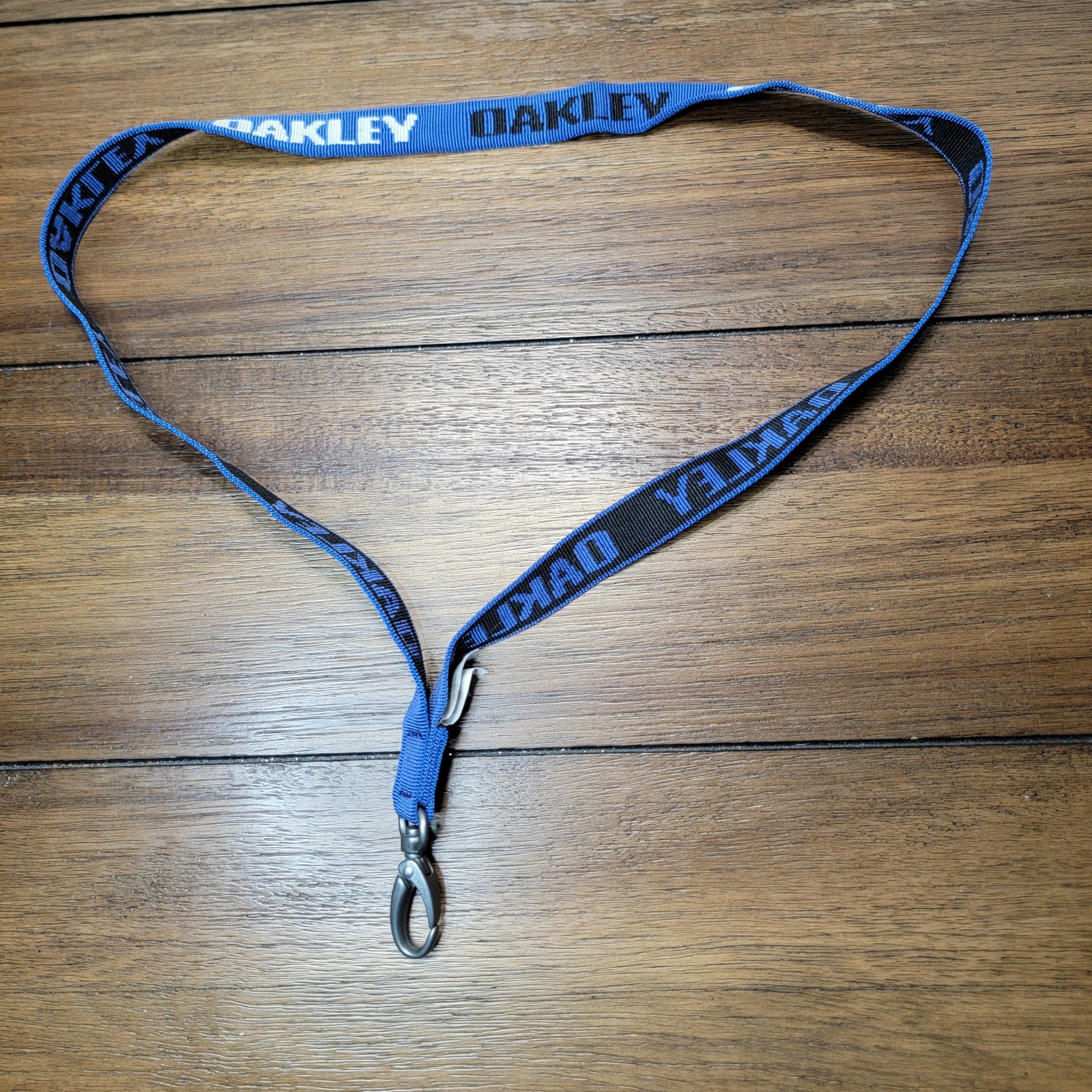 Oakley Blue & Black Lanyard w/ Clip
