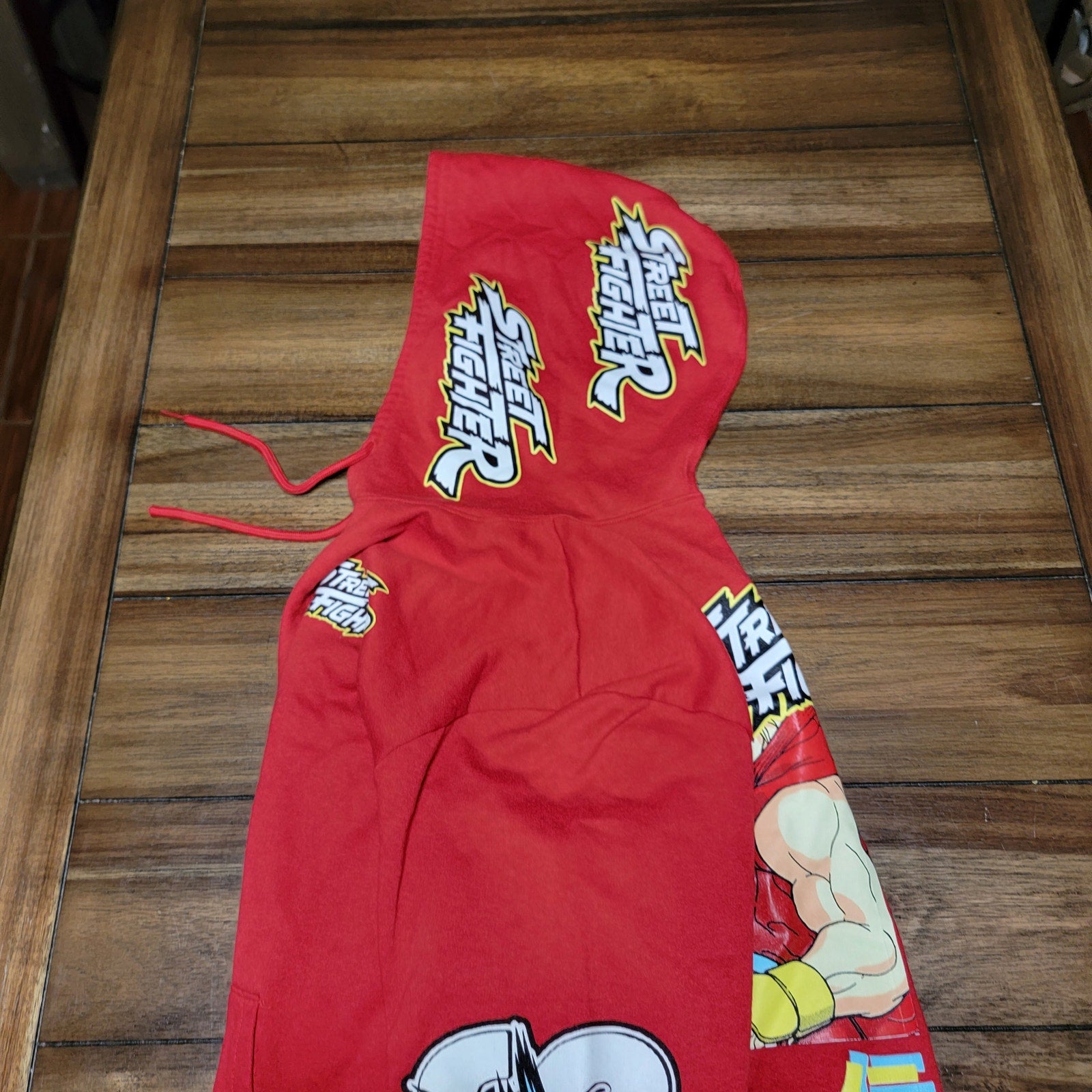 Capcom Red LS Unisex Pullover Hoodie "Street Fighter Legend" - Size XL