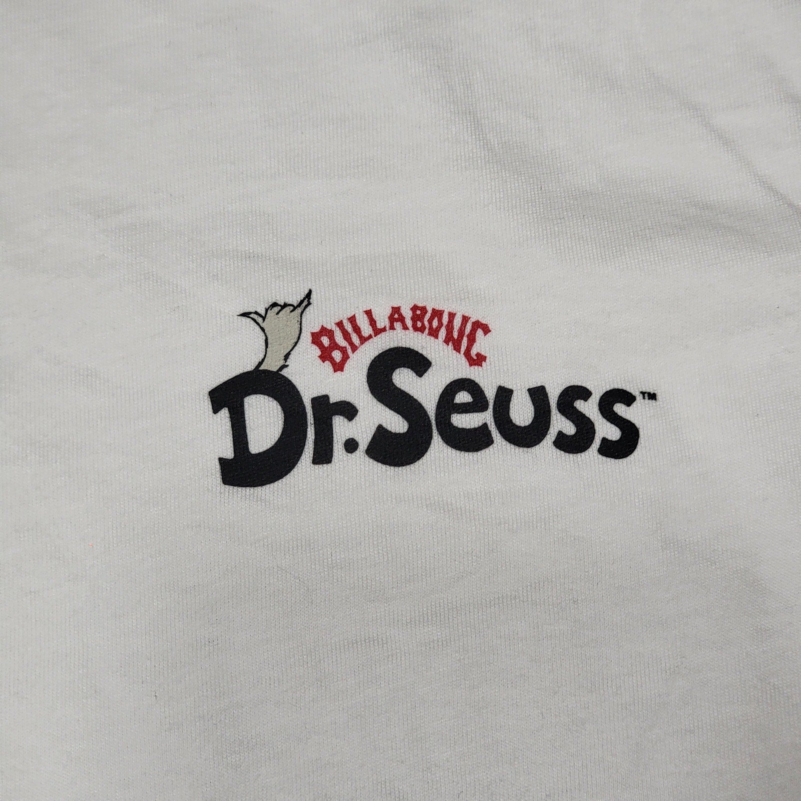 Billabong x Dr. Seuss Unisex White Tee The Grinch Summer Shirt - Size XL