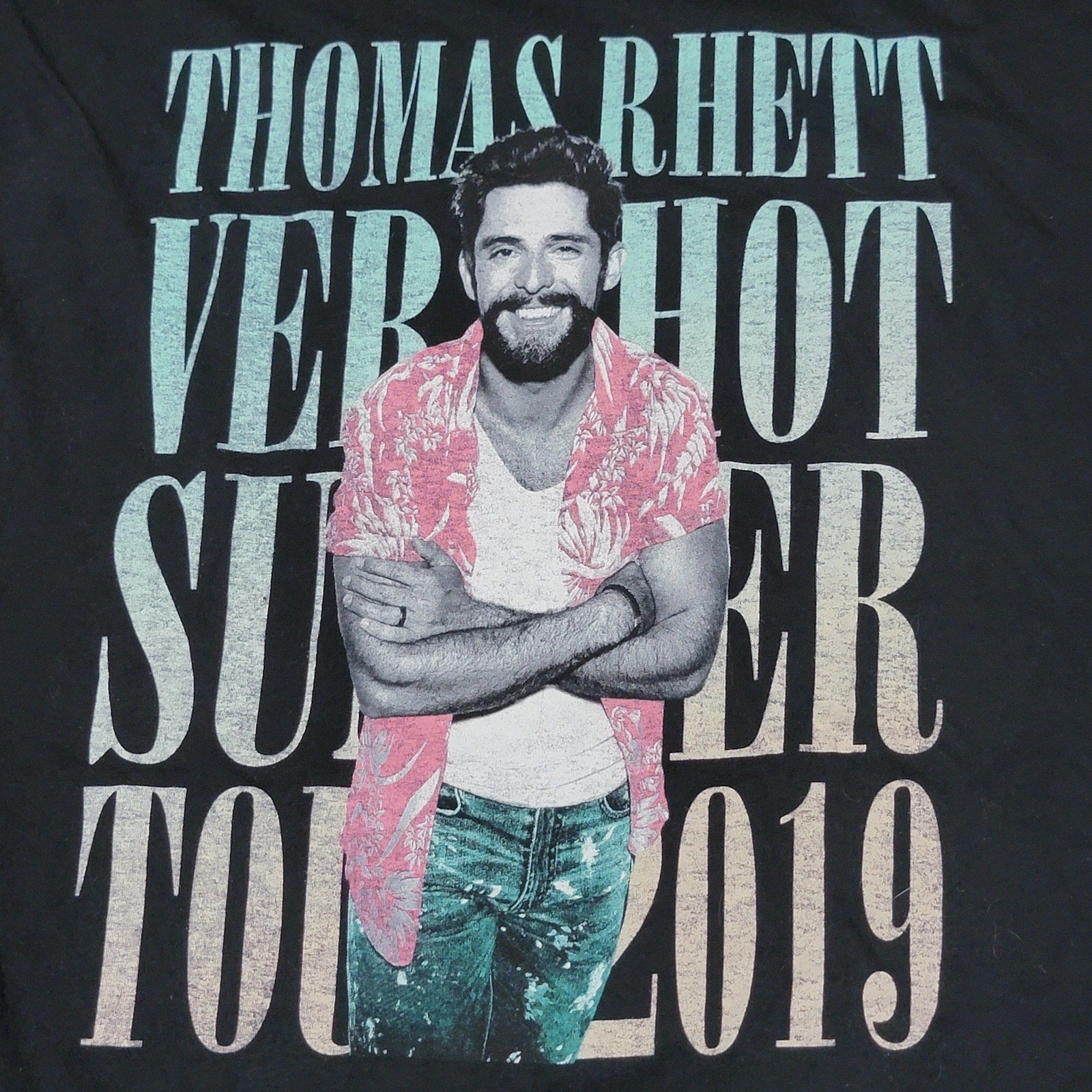 Thomas Rhett "Very Hot Summer" Tour 2019 Black Unisex Tee - Size Large