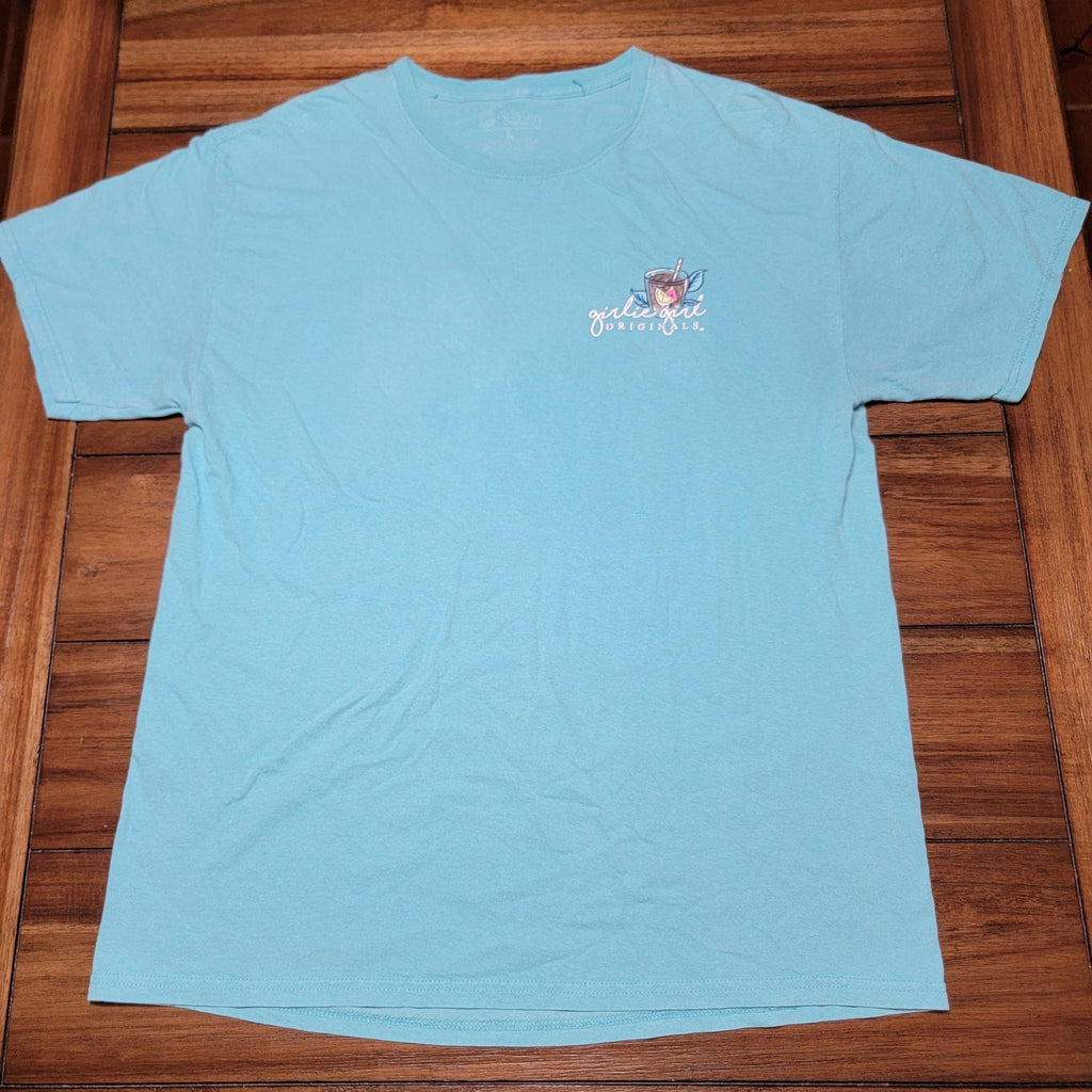 Girlie Girl Originals Blue Tee "Life Is Short.." - Size Large
