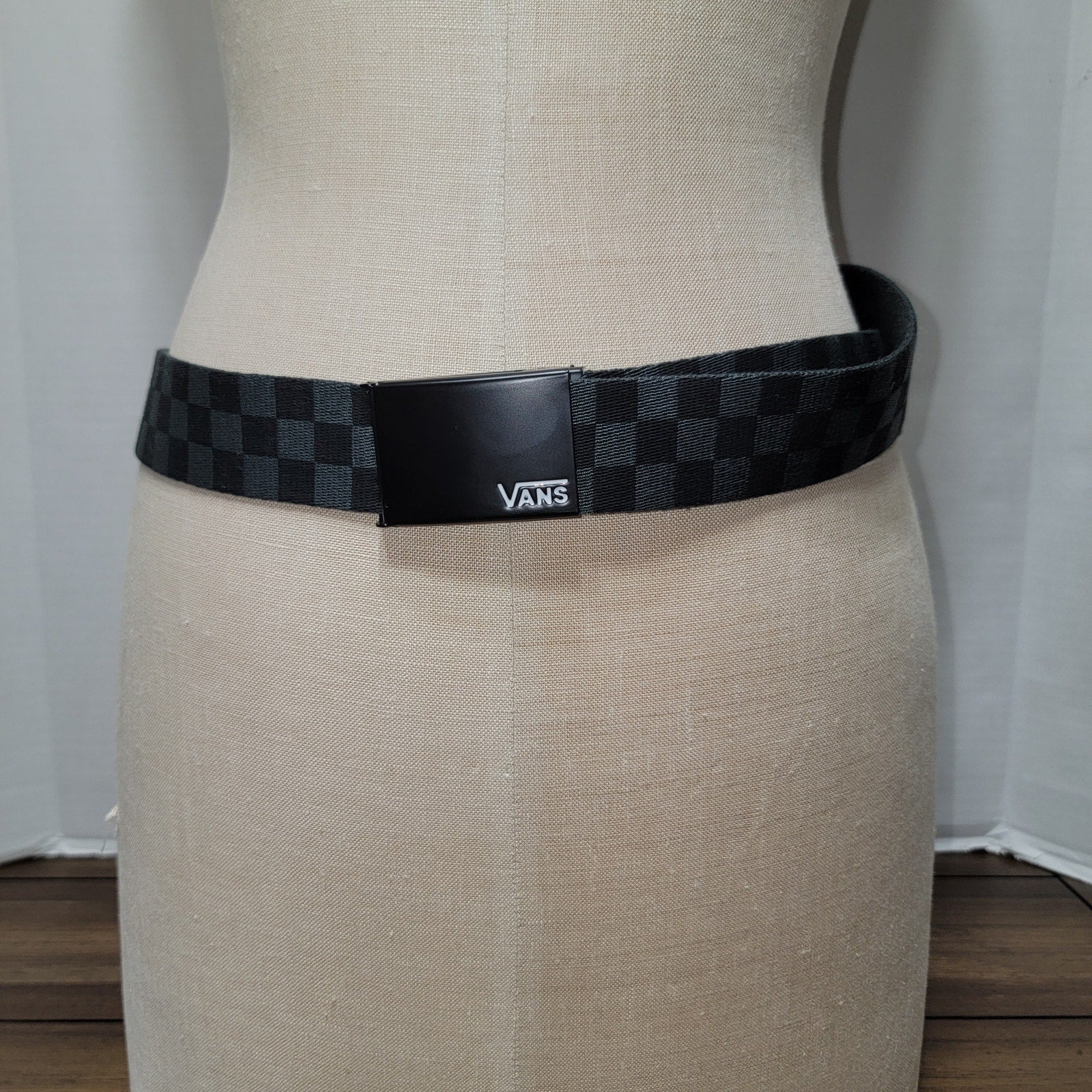 VANS Black & Grey Checkered Belt 44"