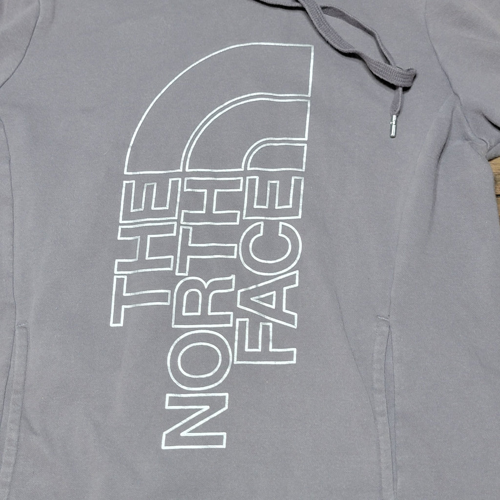 The North Face Dk Grey LS Pullover Hoodie - Size Women's Medium