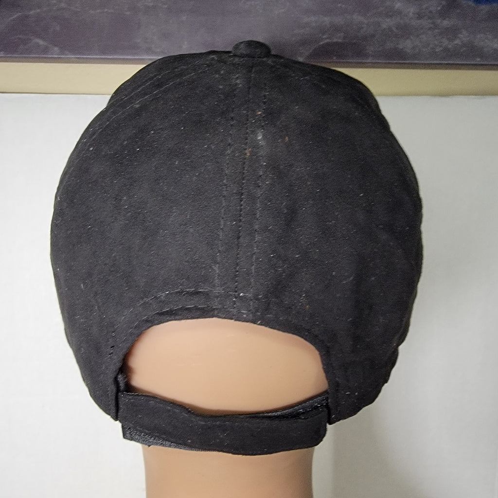 Ladies Black Velvet Ballcap w/ Bling Studs and 2 Pins