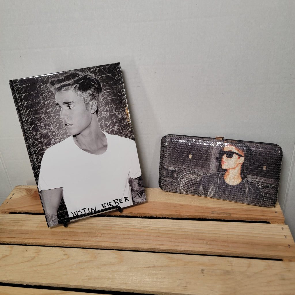 2 Pc Justin Bieber: Journal & Sequin Wallet