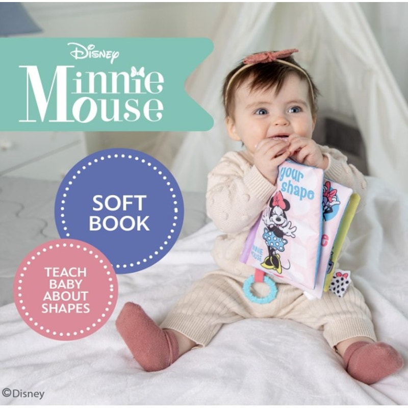 Disney Baby Minnie Mouse Deluxe Soft Book "Find Your Shape" - NWT