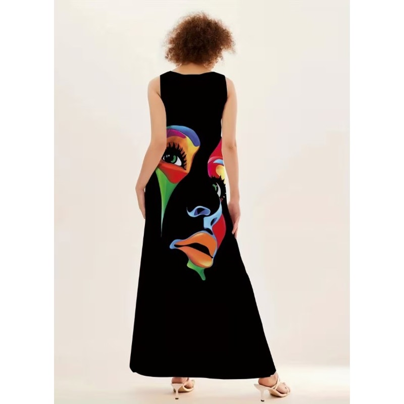 Unbranded Maxi Dress w/ Pockets and Painted Face - Size 2XL*