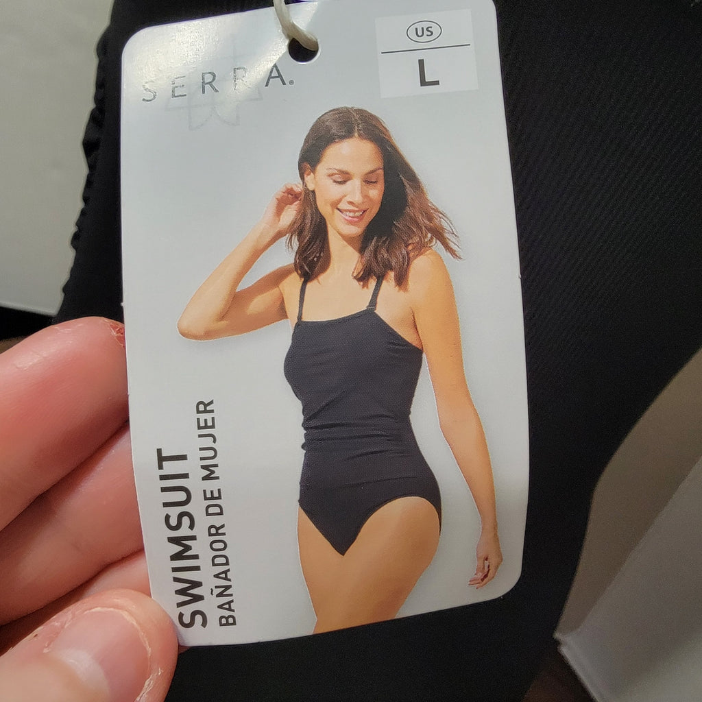 Serra 1 Pc Black Swimsuit - Size Large NWT