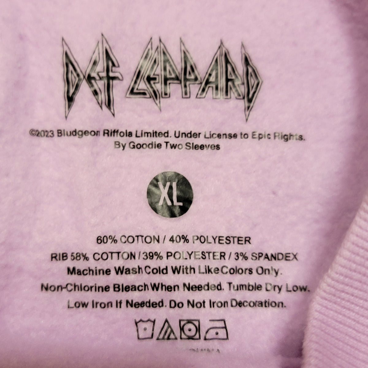 Def Leppard LS Purple Pullover Sweatshirt "High N' Dry" - Size XL
