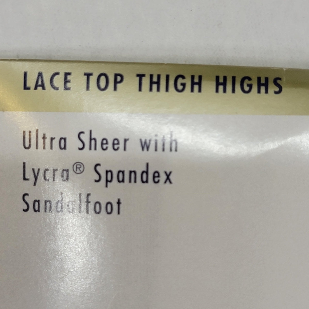 Hillard & Hanson Ultra Sheer Lace Top Thigh Highs - Size M/T Black NEW