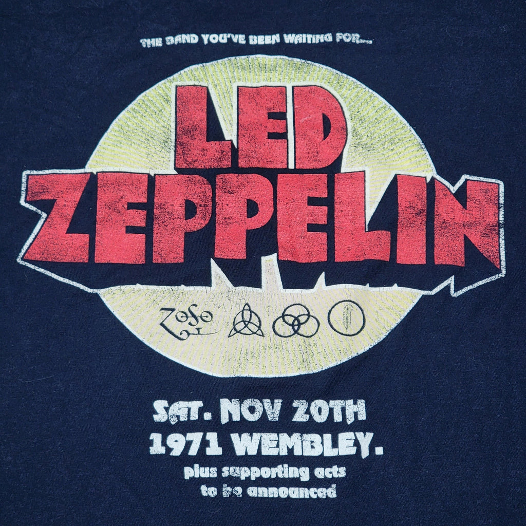 Led Zeppelin Black Unisex Tee "1971 Wembley" - Size Medium