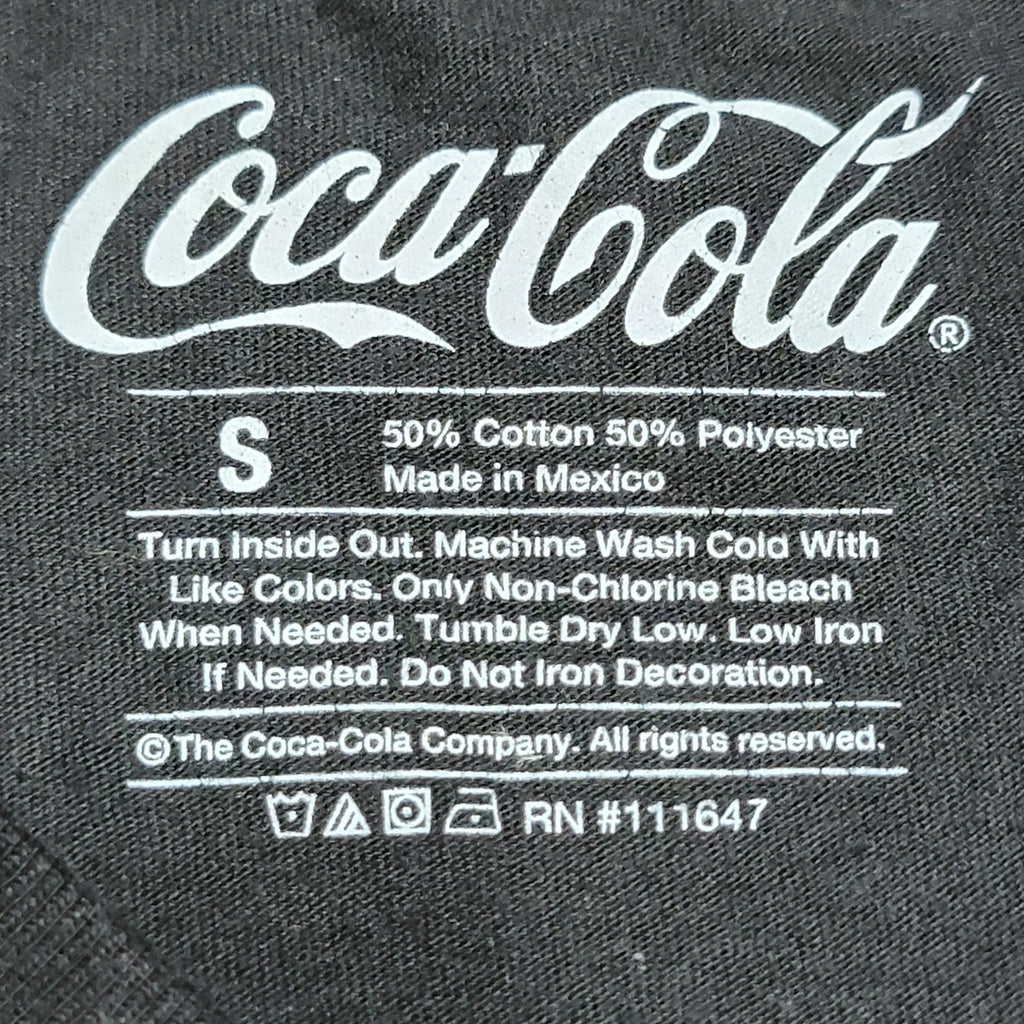 Coca-Cola Black Cut Crop Tee "Coca-Cola Classic" Logo - Size Small