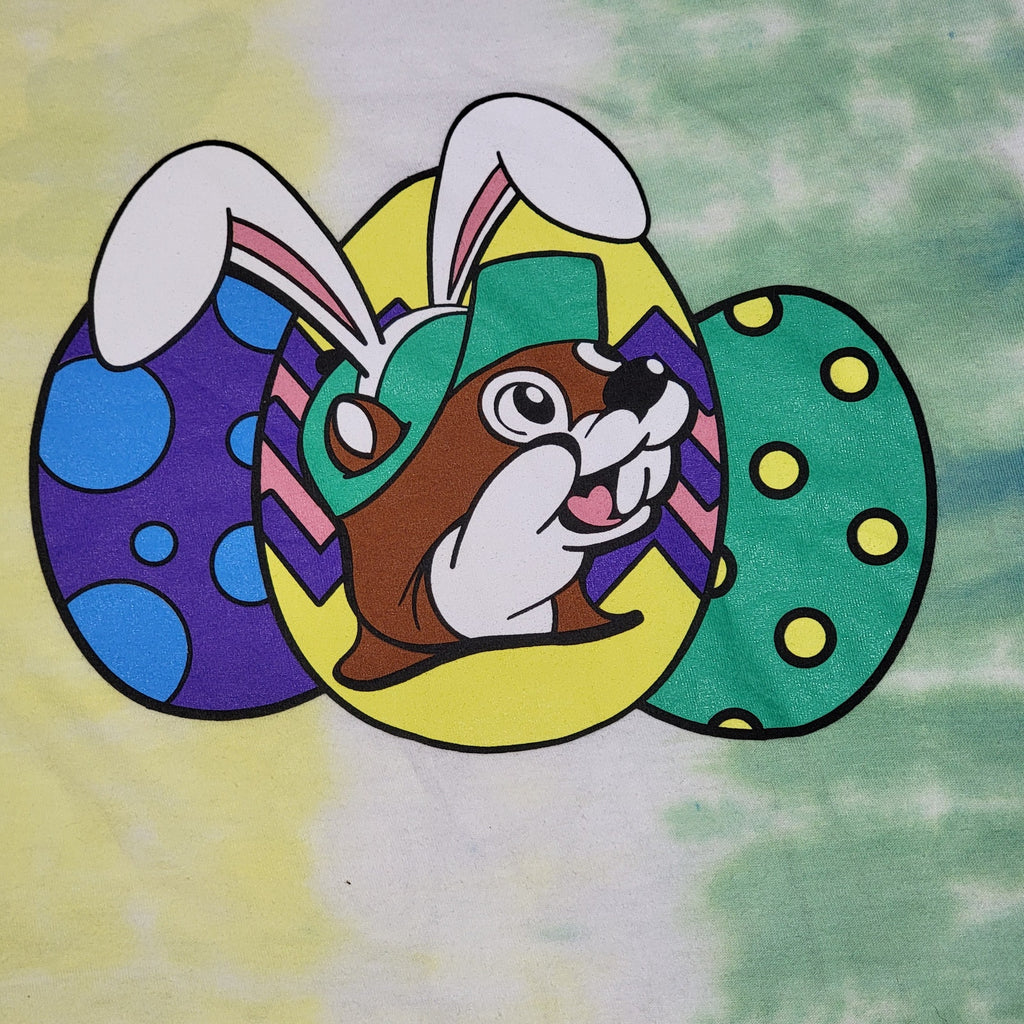 Buc-ee's Easter Pastel Tie-Dye Tee "Got My Mind On The Bunny.." - Size XL
