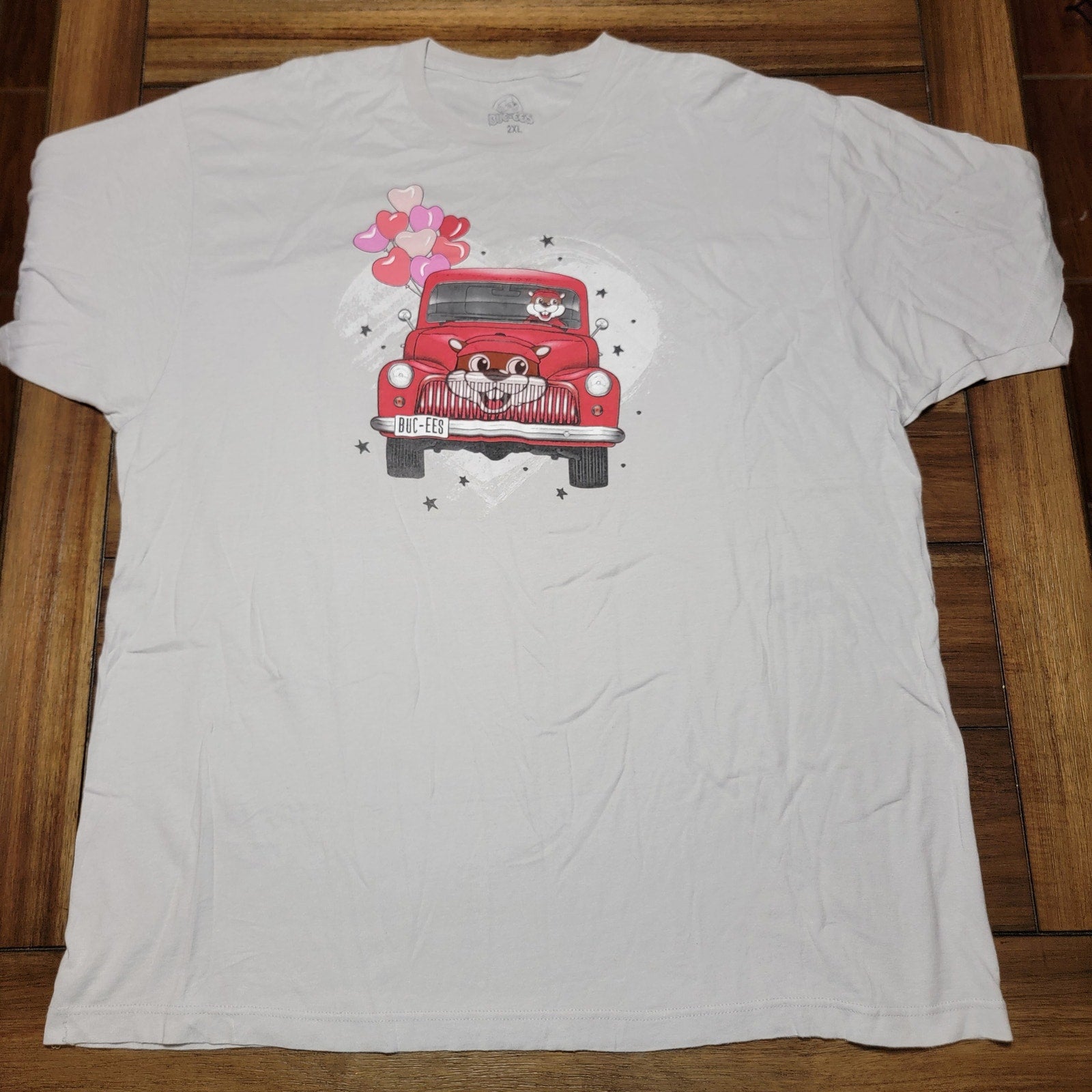 Buc-ee's Valentine's Day Grey Tee "I Love You To Buc-ee's And Back" - Size 2XL