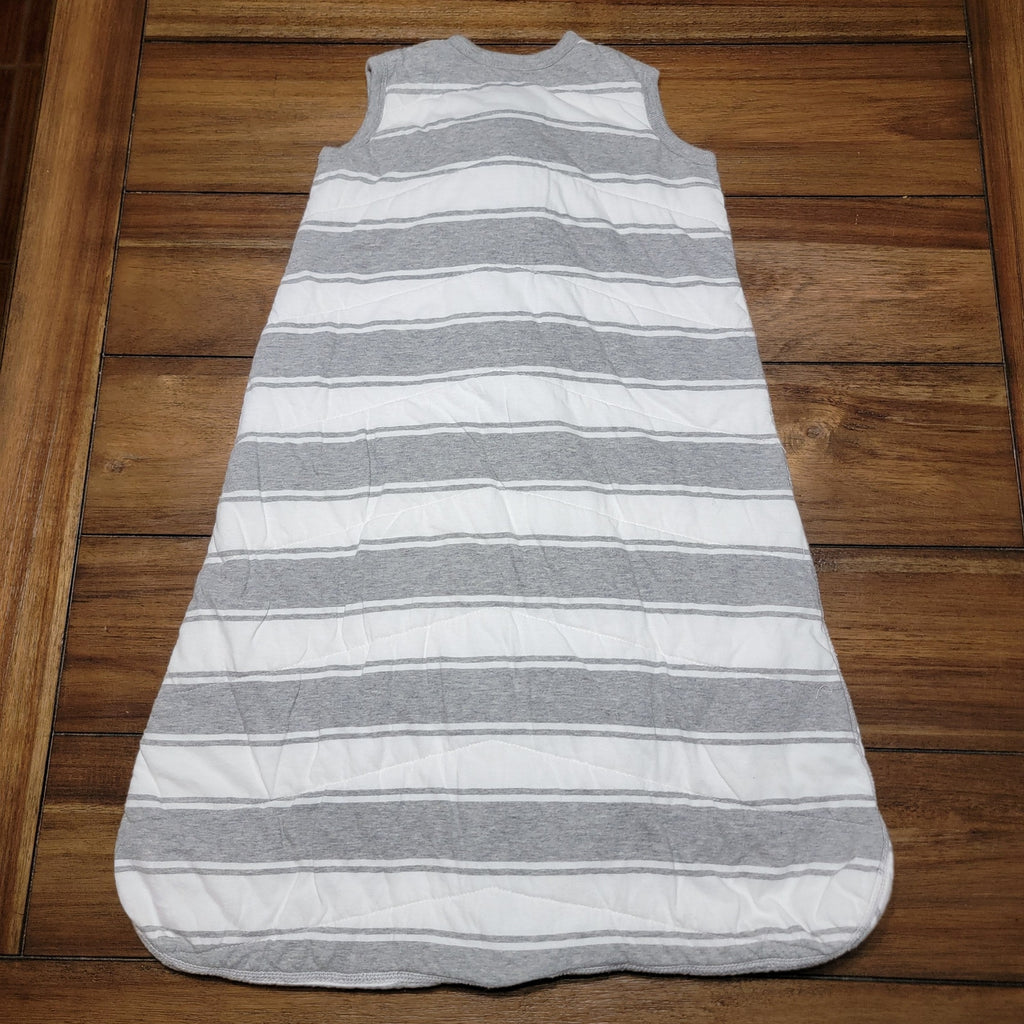 Burt's Bees Beekeeper White & Grey Stripe Full Zip Nap Sack - Size Medium