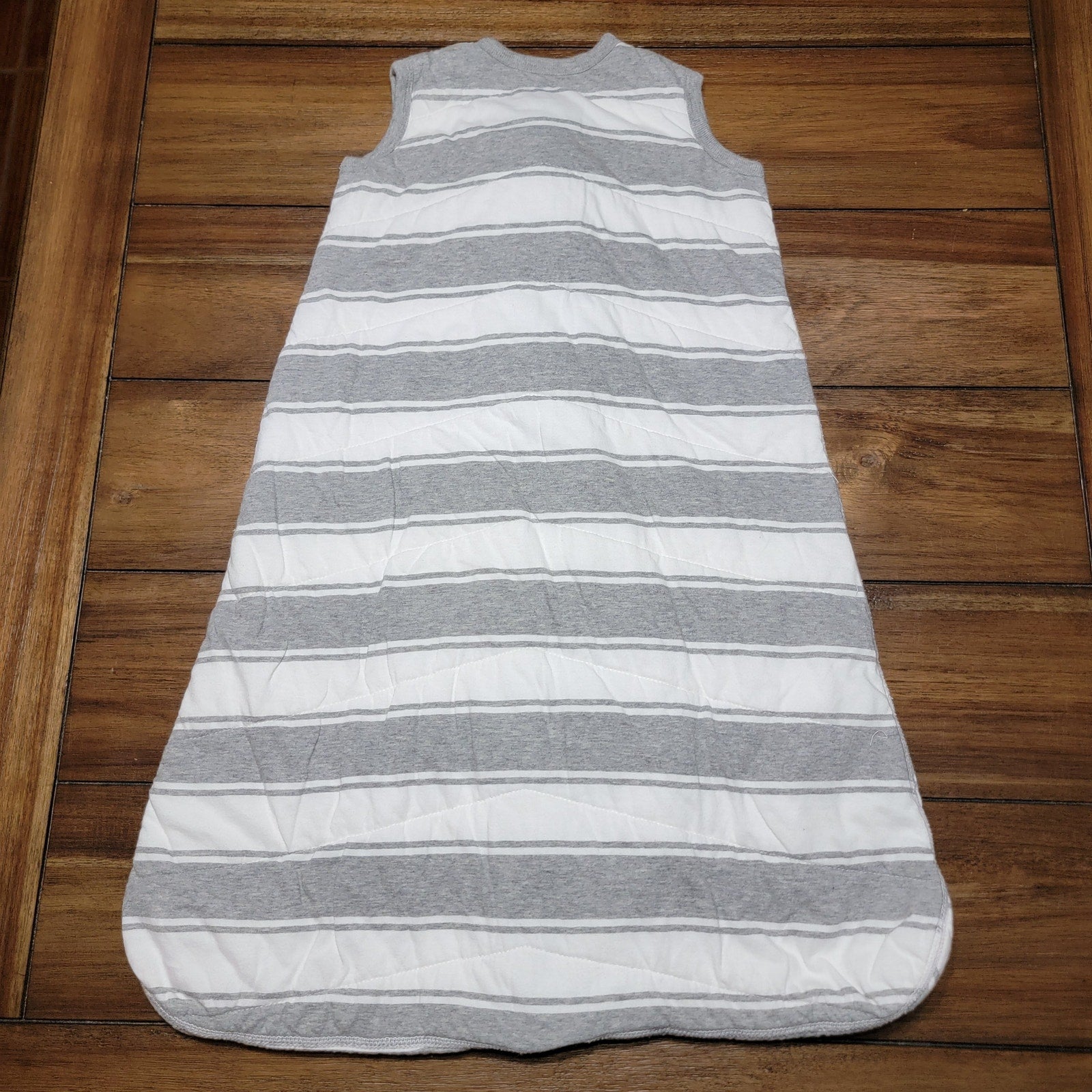 Burt's Bees Beekeeper White & Grey Stripe Full Zip Nap Sack - Size Medium