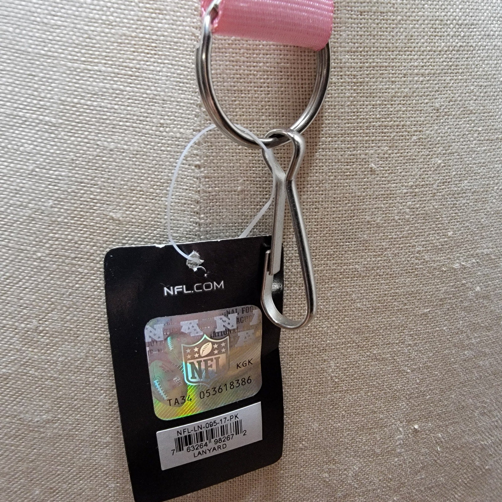 NFL Pink Dallas Cowboys Lanyard w/ Removable Clip - NWT