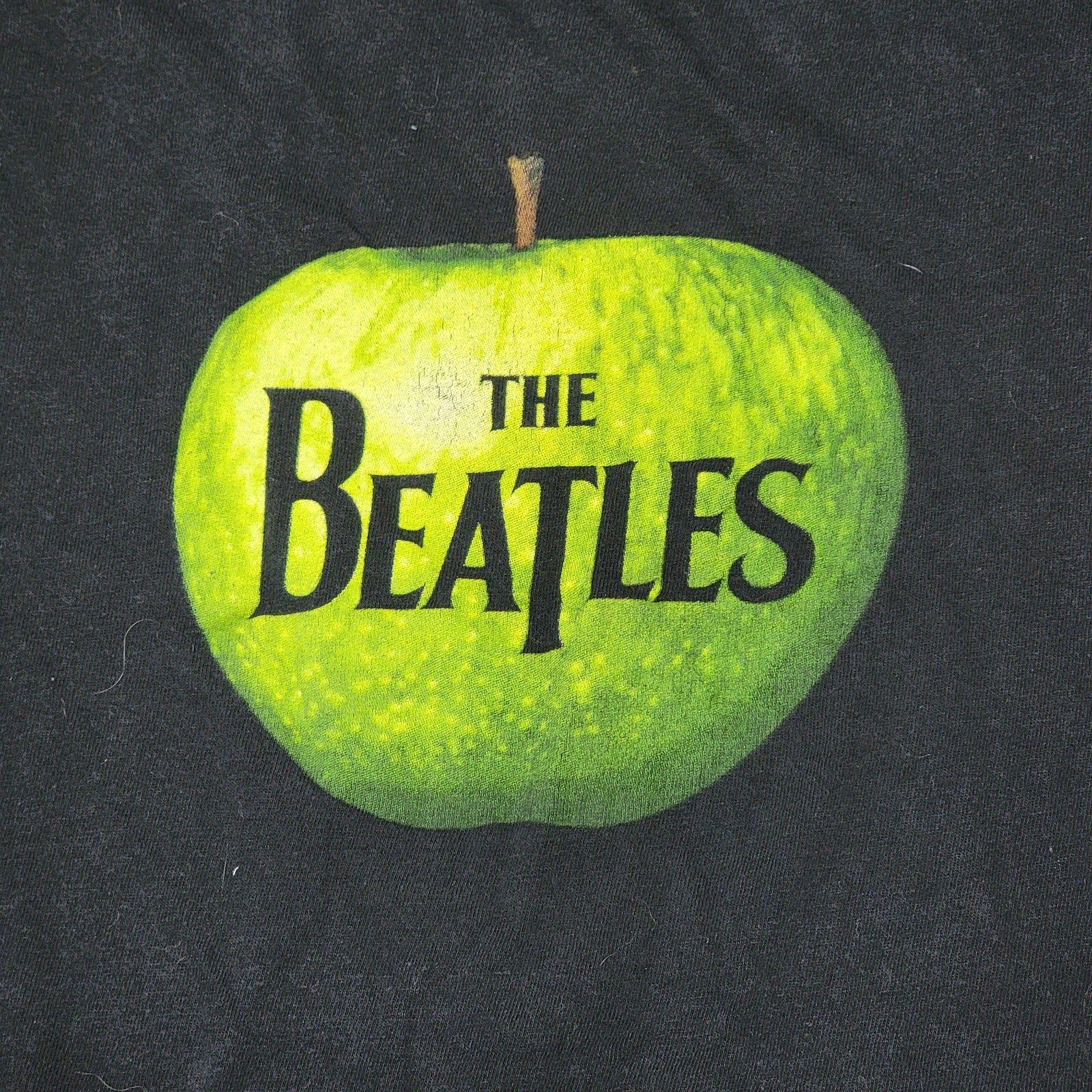 The Beatles Black Tee Apple Logo - Size Medium