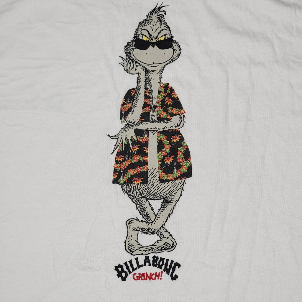Billabong x Dr. Seuss Unisex White Tee The Grinch Summer Shirt - Size XL