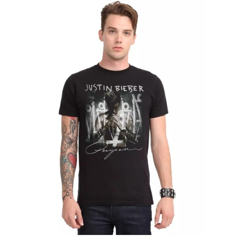 Justin Bieber Black Unisex Tee "Purpose" - Size XL