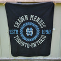 Shawn Mendez Toronto Ontario Black & Blue Fleece Throw 62" x 48"