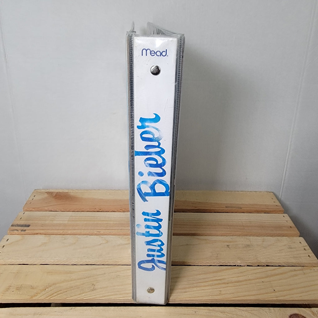 Justin Bieber Blue 1.5" Binder w/ Matching Spiral Notebook
