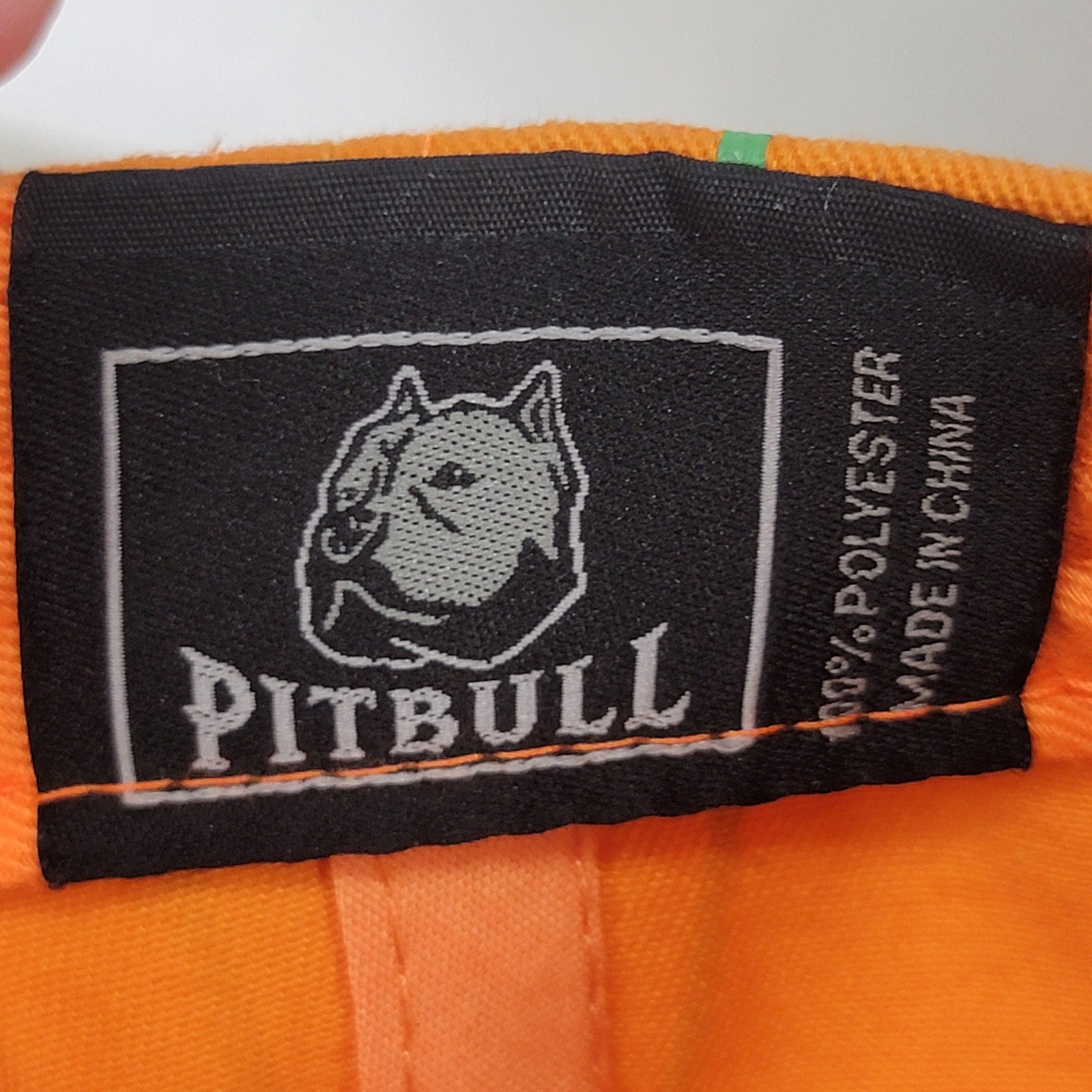 Pitbull Neon Orange & Green "Texas" Snapback Ballcap w/ Yellow Bull