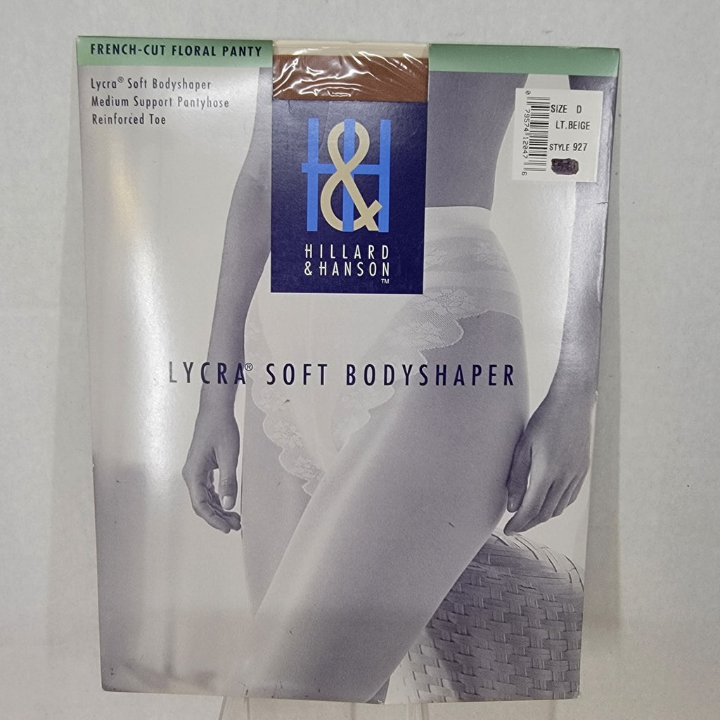 Hillard & Hanson Bodyshaper Medium Support Pantyhose - Size D, Lt. Beige NEW