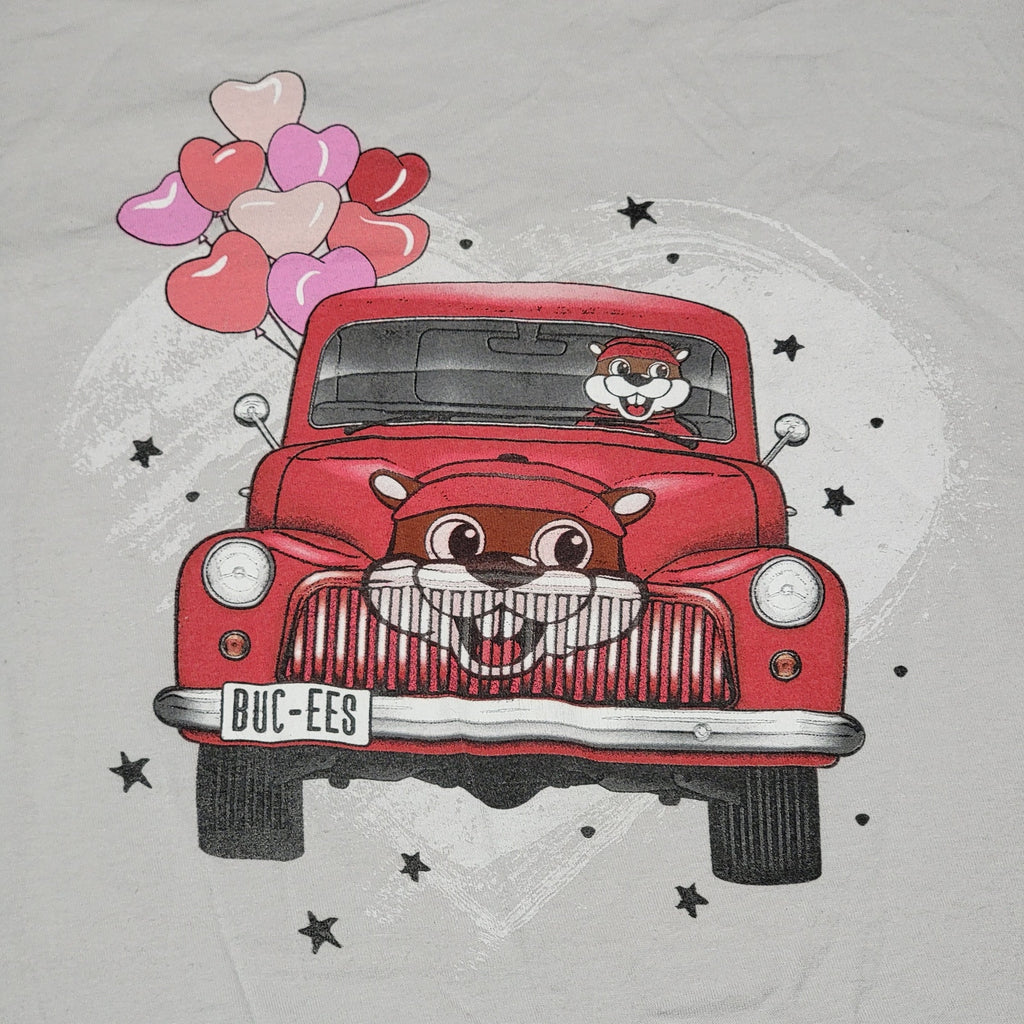 Buc-ee's Valentine's Day Grey Tee "I Love You To Buc-ee's And Back" - Size 2XL