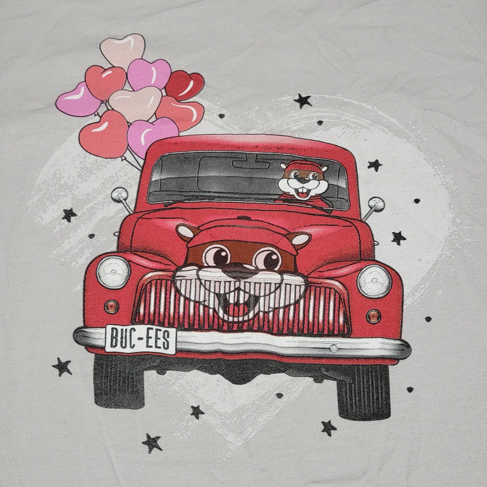 Buc-ee's Valentine's Day Grey Tee "I Love You To Buc-ee's And Back" - Size 2XL