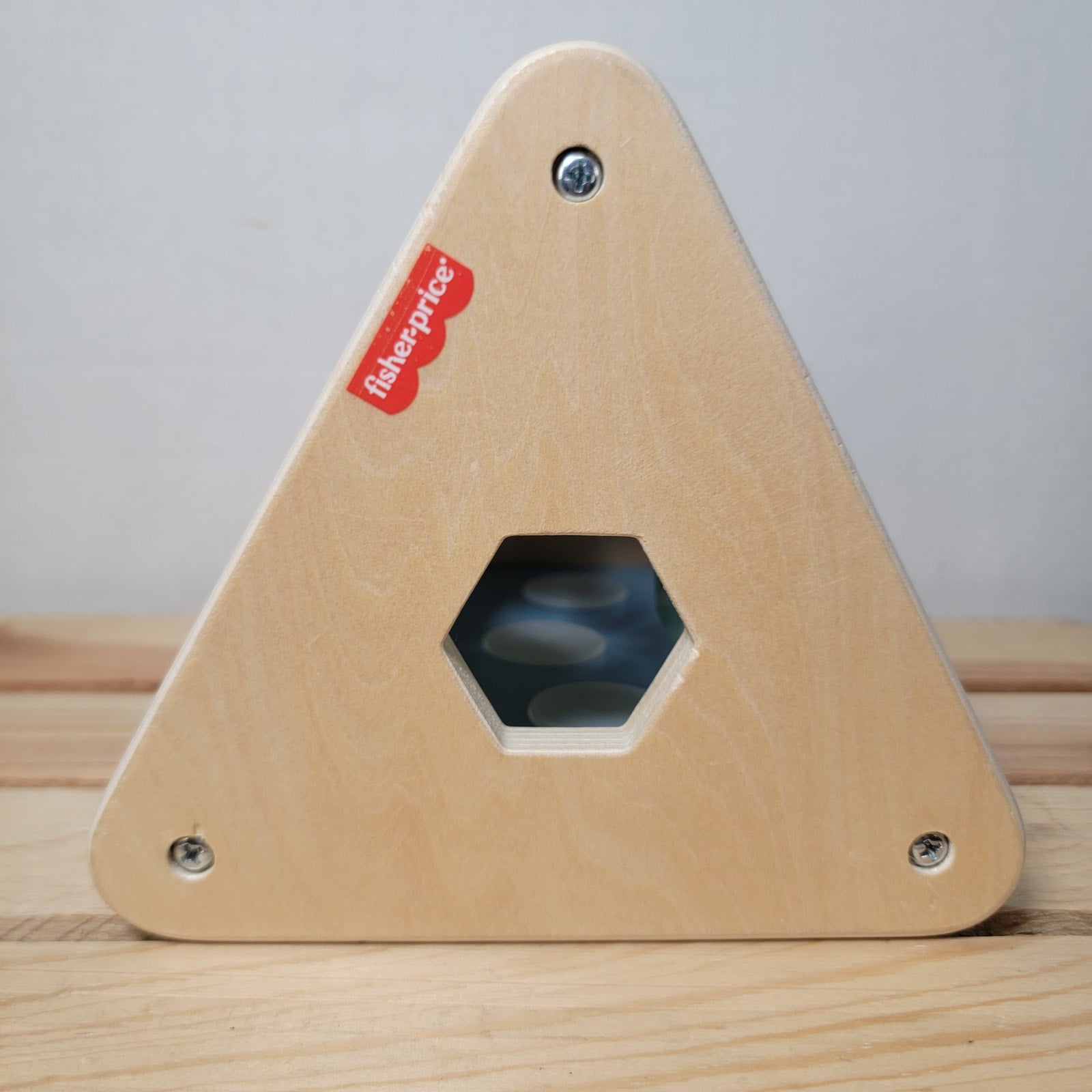Fisher Price Wooden Activity Triangle 3-Sided Toy - For Baby & Infant 6M+