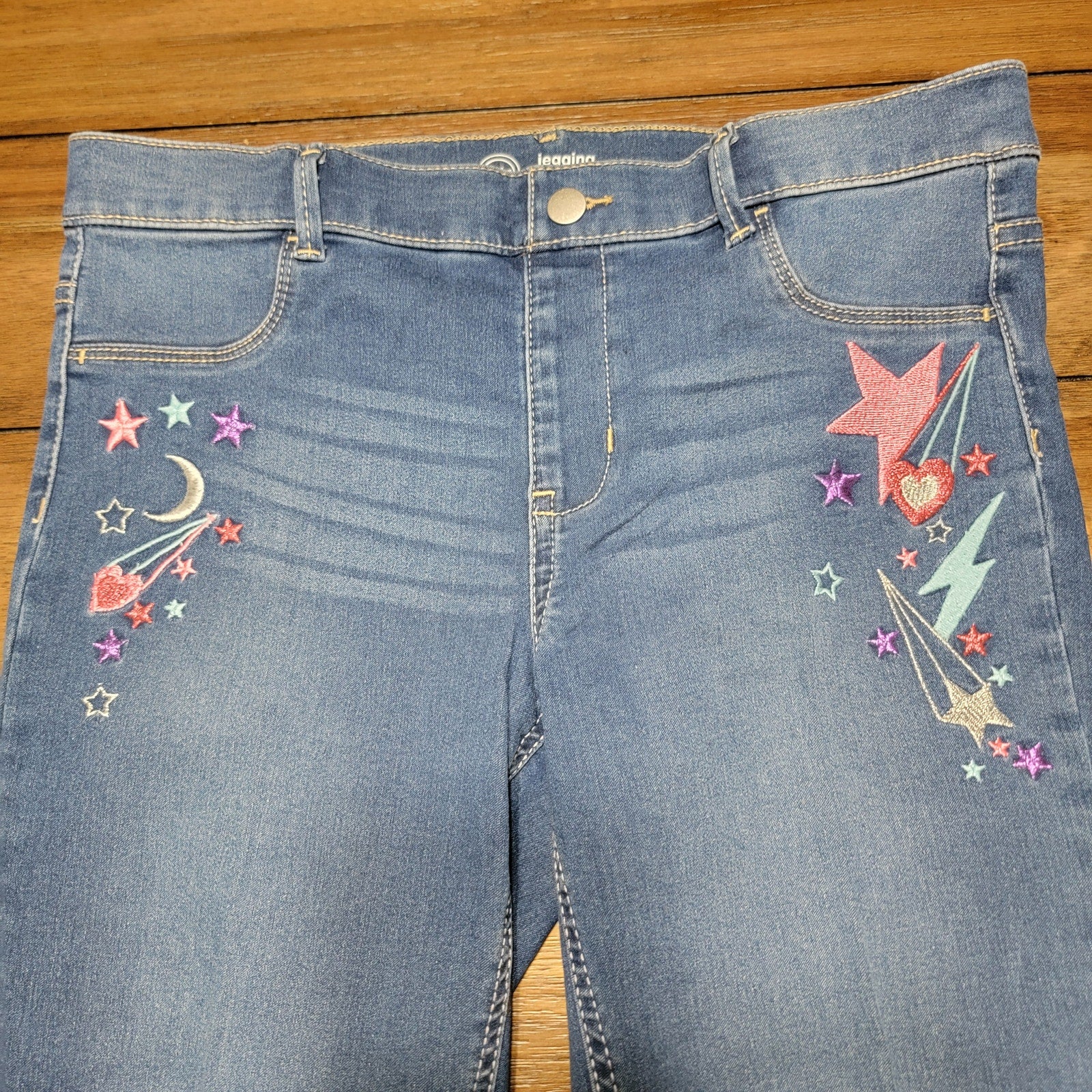 Wonder Nation Girls Jegging w/ Embroidered Stars - Size XL (14-16) Plus