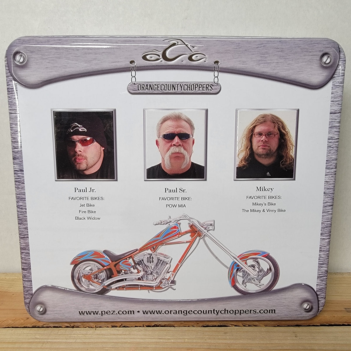VINTAGE RETIRED Orange County Choppers PEZ Collector's Tin Set (2006) - NRFB