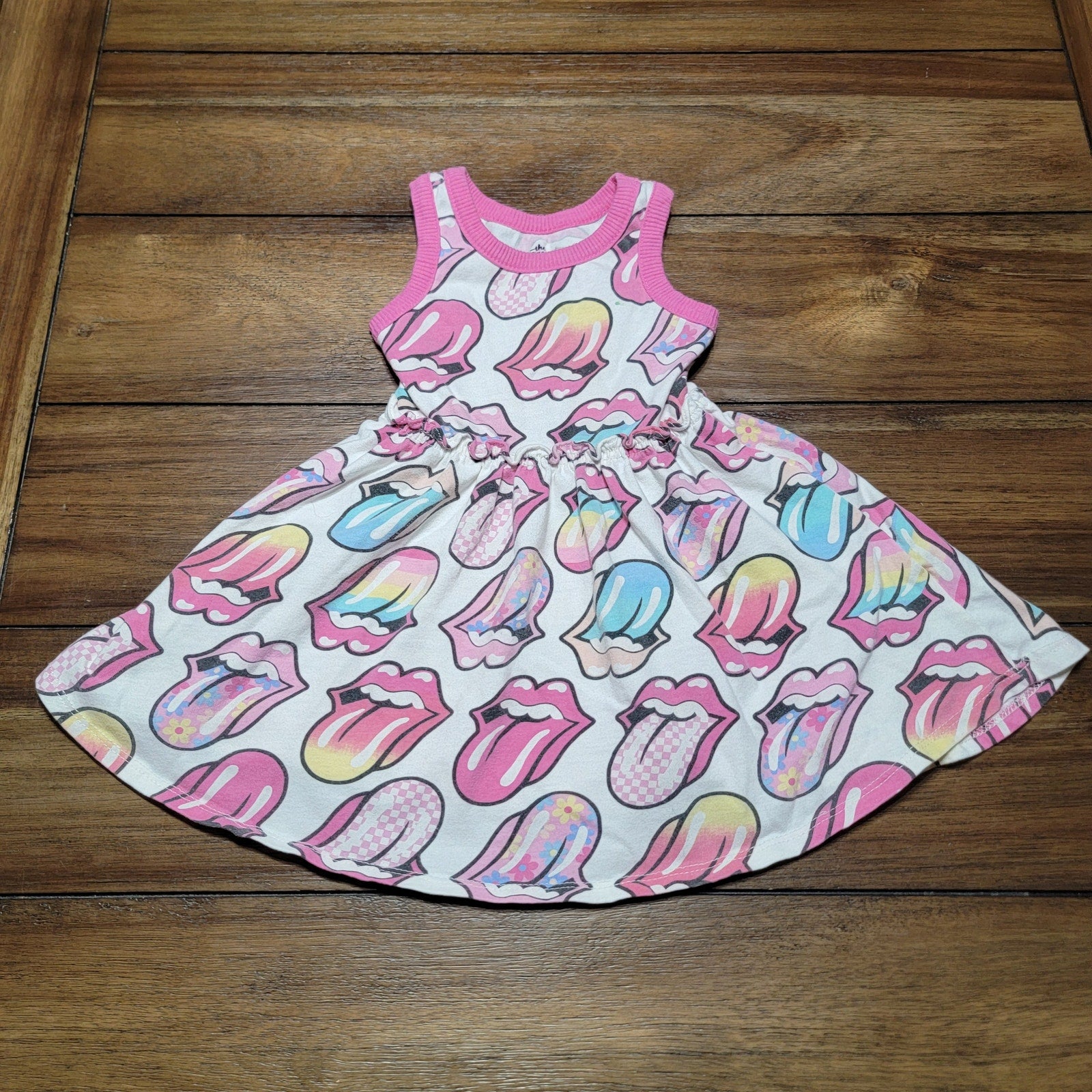 The Rolling Stones Toddler Tongue Logo Summer Dress - Size 2T