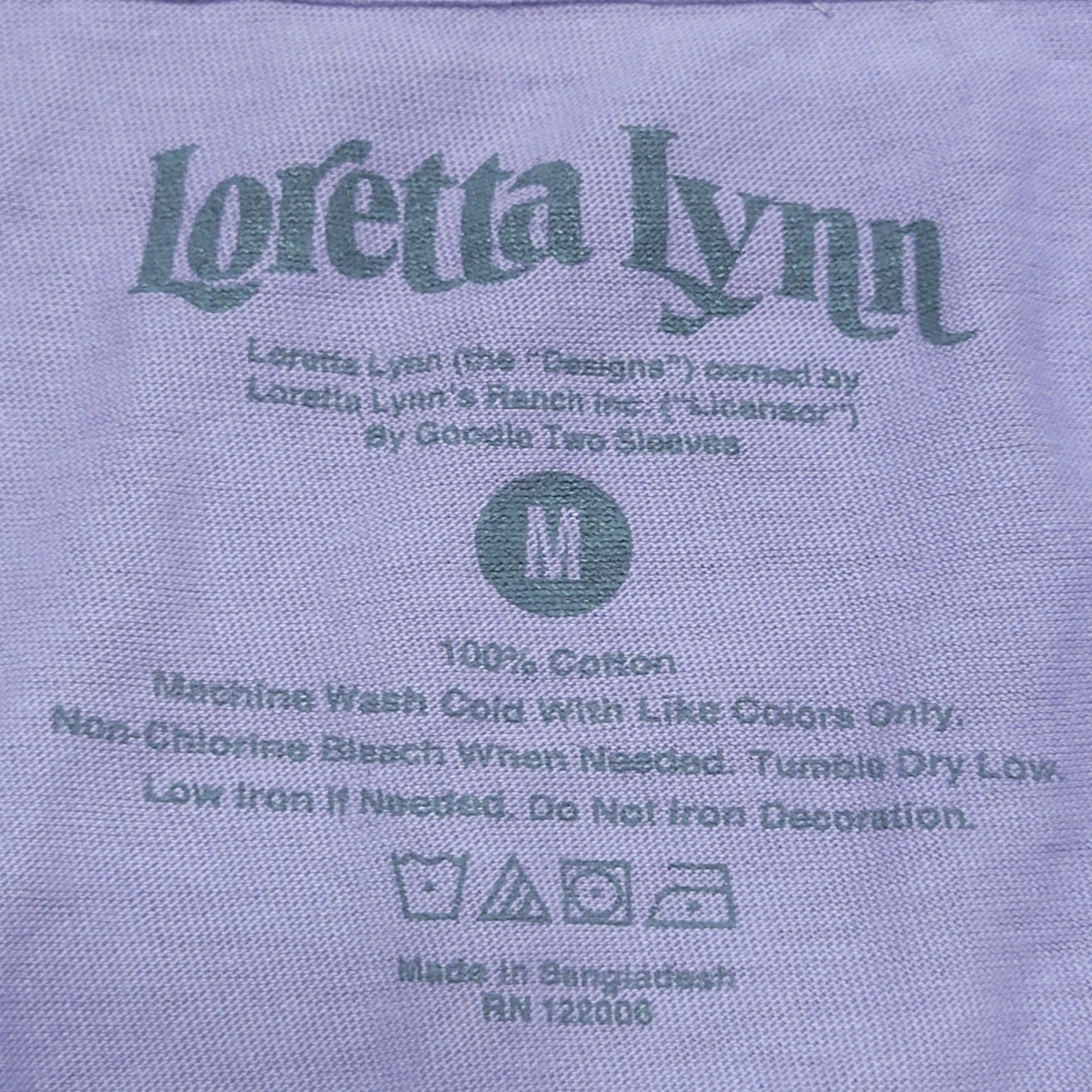 Loretta Lynn Purple Tee "Coal Miner's Daughter" - Size Medium