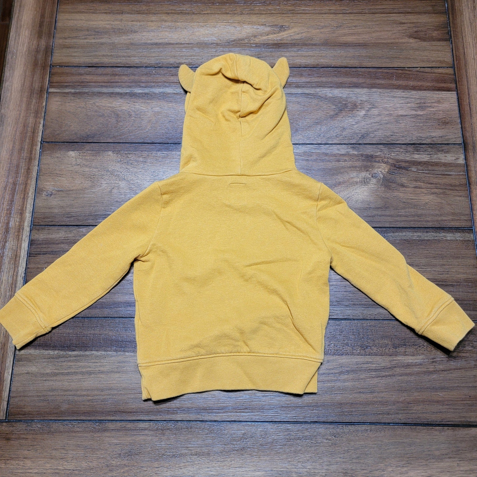 Baby Gap LS Yellow Monster Horned Hoodie - Size 2 Years (24M)