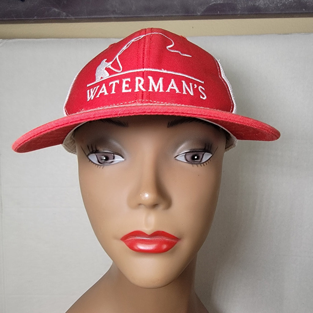 Waterman's Red Snapback Trucker Hat