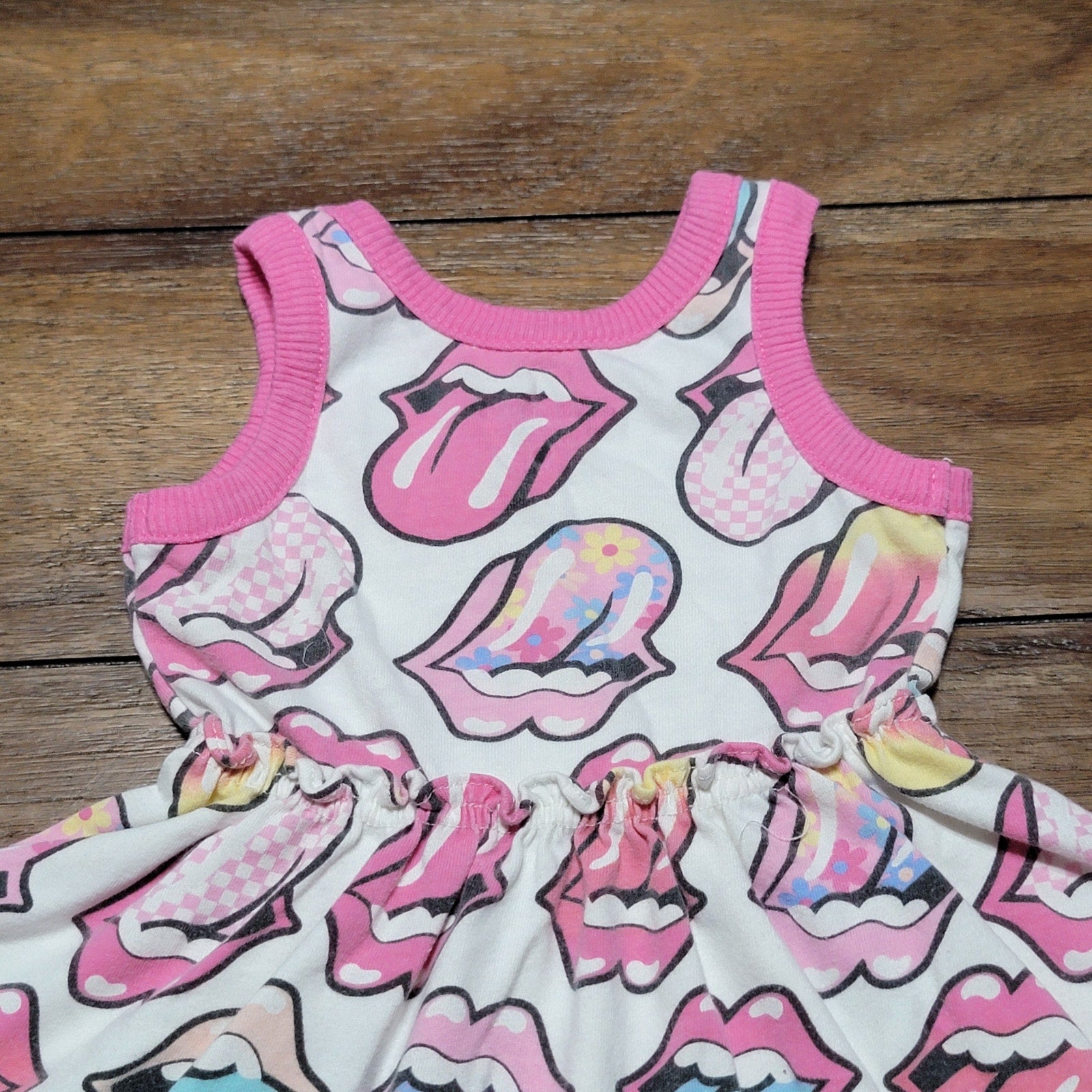 The Rolling Stones Toddler Tongue Logo Summer Dress - Size 2T