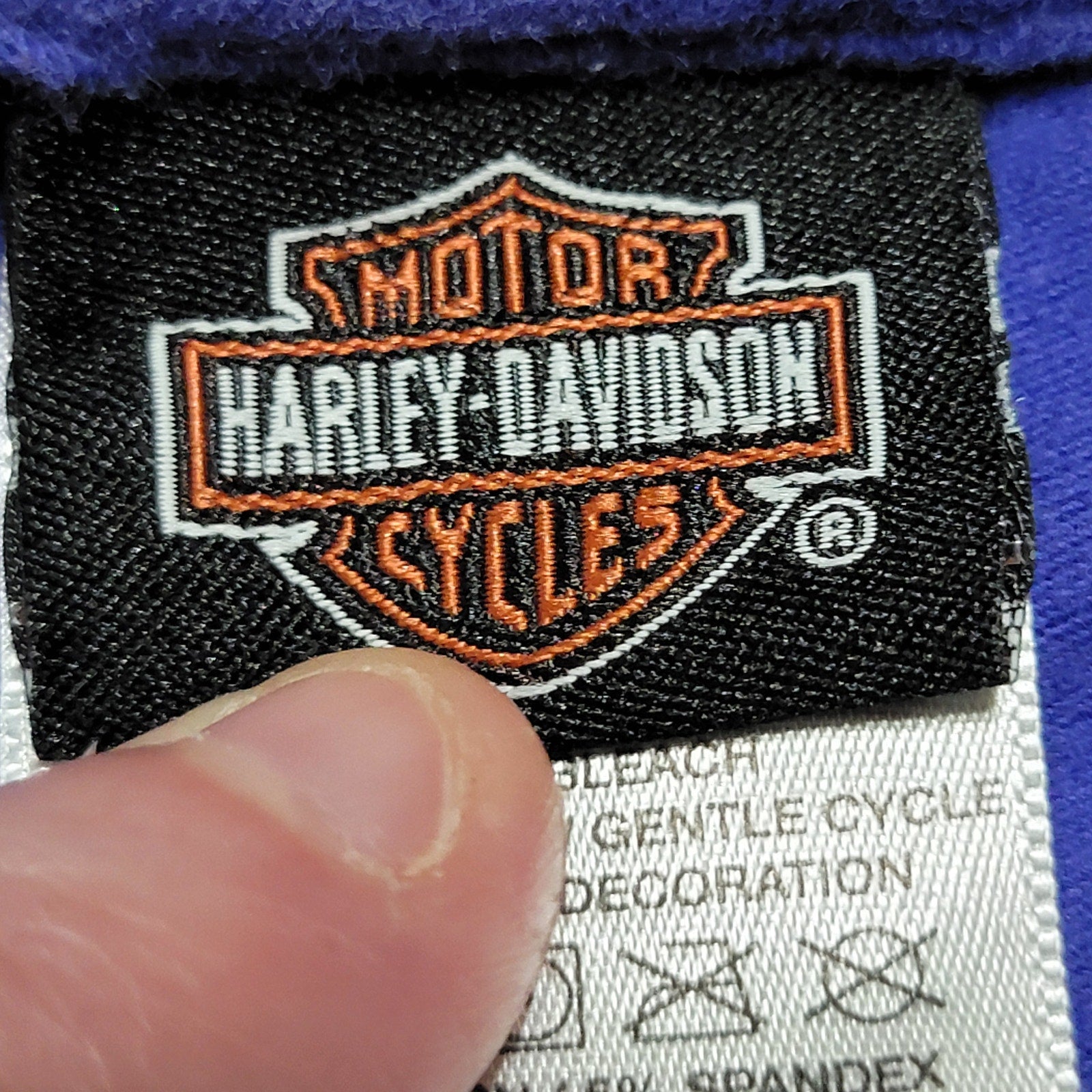 Harley-Davidson Baseball Style Tee "Bayside HD Portsmouth, VA" -Size Large